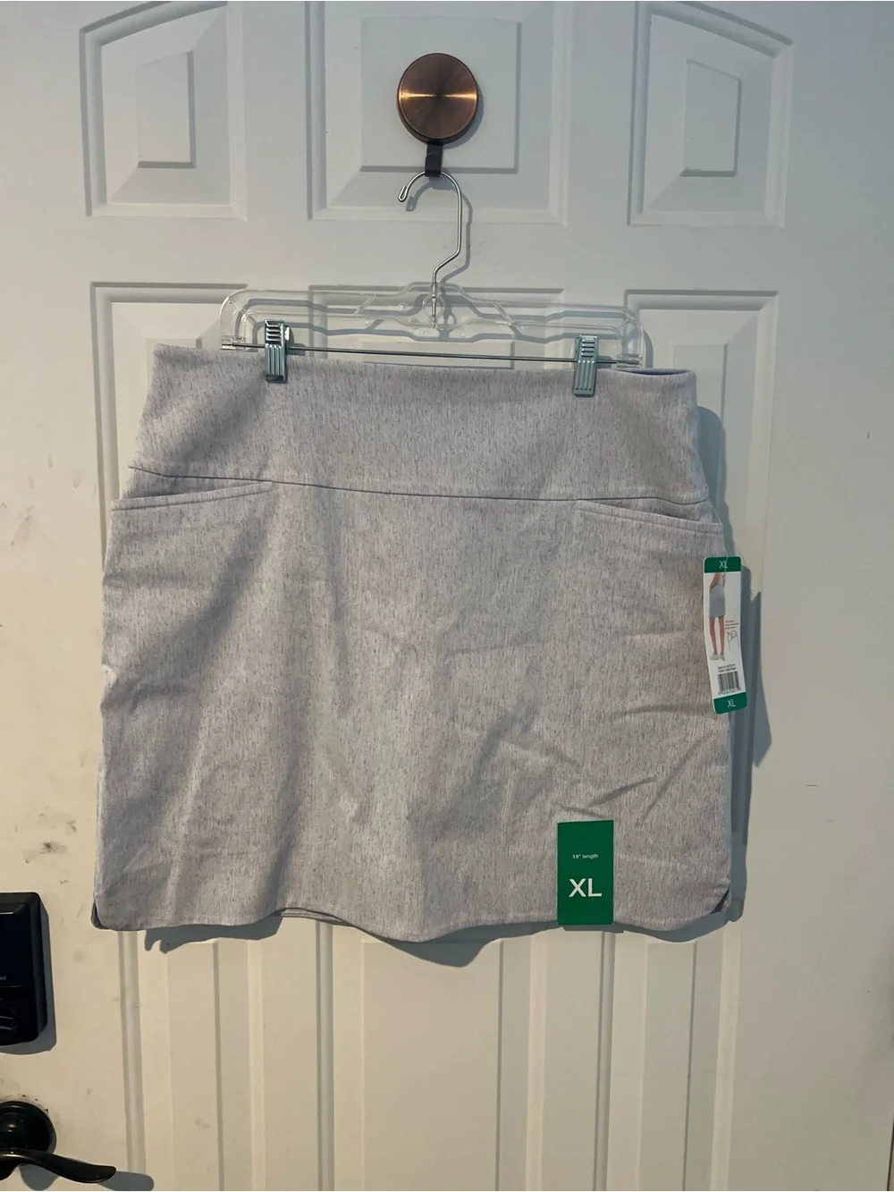 Light Gray Active Mini Skort with Pockets - XL